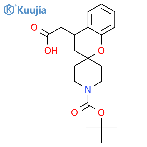 2-[1'-[(2-methylpropan-2-yl)oxycarbonyl]spiro[3,4-dihydrochromene-2,4'-piperidine]-4-yl]acetic acid structure