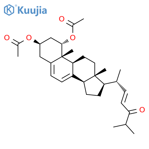 Cholesta-5,7,22-trien-24-one, 1,3-bis(acetyloxy)-, (1a,3b,22E)- structure