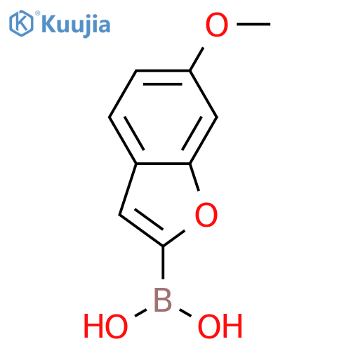 (6-Methoxybenzobfuran-2-yl)boronic Acid structure