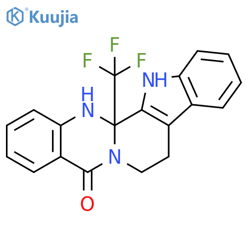 Indolo[2',3':3,4]pyrido[2,1-b]quinazolin-5(7H)-one, 8,13,13b,14-tetrahydro-13b-(trifluoromethyl)- structure