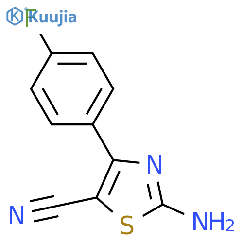 2-amino-4-(4-fluorophenyl)-1,3-thiazole-5-carbonitrile structure