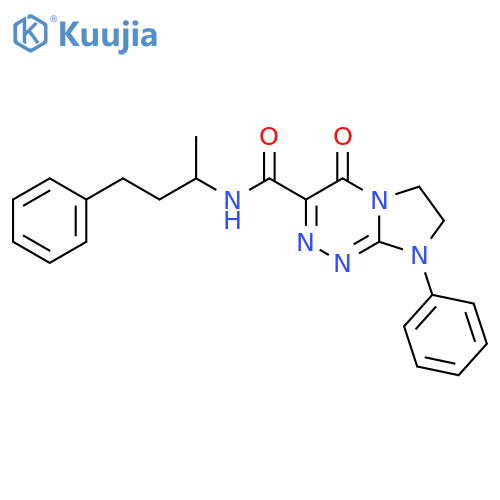 4-oxo-8-phenyl-N-(4-phenylbutan-2-yl)-4H,6H,7H,8H-imidazo2,1-c1,2,4triazine-3-carboxamide structure