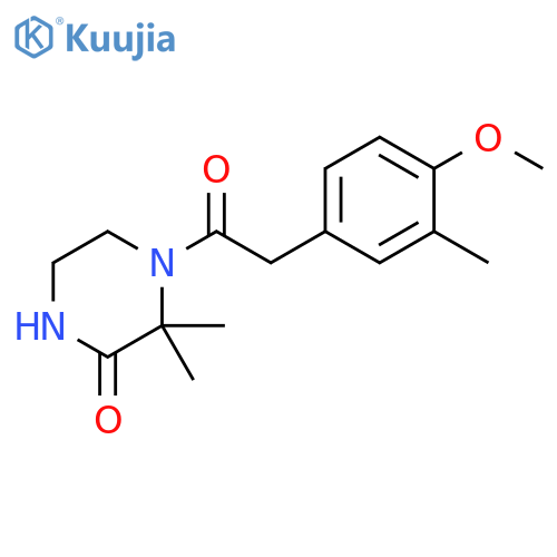 4-2-(4-methoxy-3-methylphenyl)acetyl-3,3-dimethylpiperazin-2-one structure