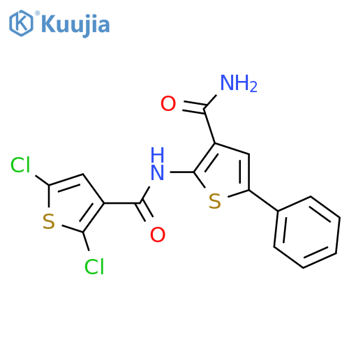2-(2,5-dichlorothiophene-3-amido)-5-phenylthiophene-3-carboxamide structure