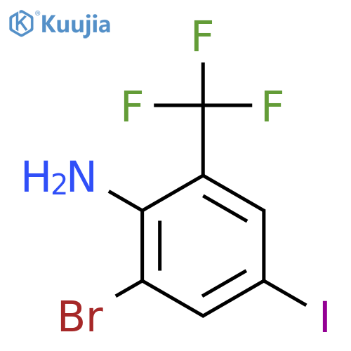 2-Bromo-4-iodo-6-(trifluoromethyl)aniline structure