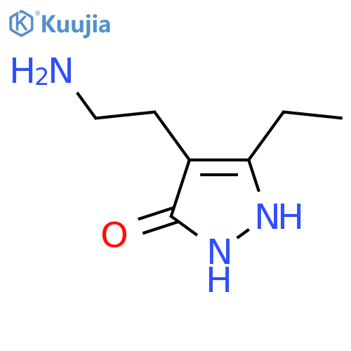 4-(2-aminoethyl)-5-ethyl-1,2-dihydro-3H-pyrazol-3-one structure