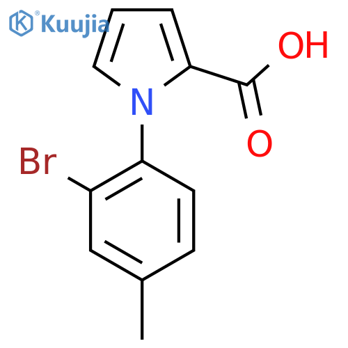 1-(2-Bromo-4-methylphenyl)-1H-pyrrole-2-carboxylic acid structure