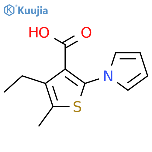 4-Ethyl-5-methyl-2-(1H-pyrrol-1-yl)thiophene-3-carboxylic acid structure