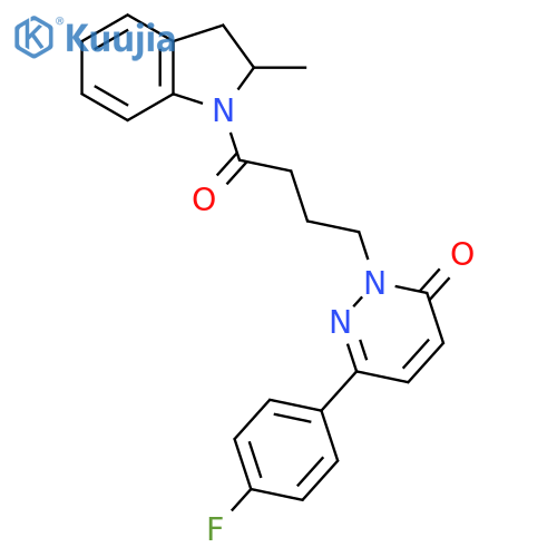 6-(4-fluorophenyl)-2-4-(2-methyl-2,3-dihydro-1H-indol-1-yl)-4-oxobutyl-2,3-dihydropyridazin-3-one structure