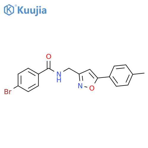 4-bromo-N-{5-(4-methylphenyl)-1,2-oxazol-3-ylmethyl}benzamide structure