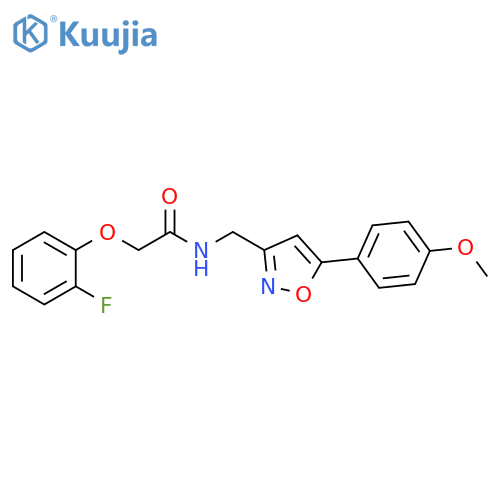 2-(2-fluorophenoxy)-N-{5-(4-methoxyphenyl)-1,2-oxazol-3-ylmethyl}acetamide structure
