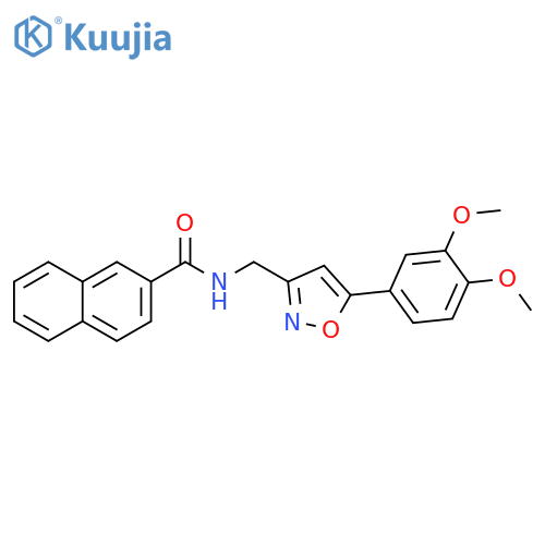 N-{5-(3,4-dimethoxyphenyl)-1,2-oxazol-3-ylmethyl}naphthalene-2-carboxamide structure