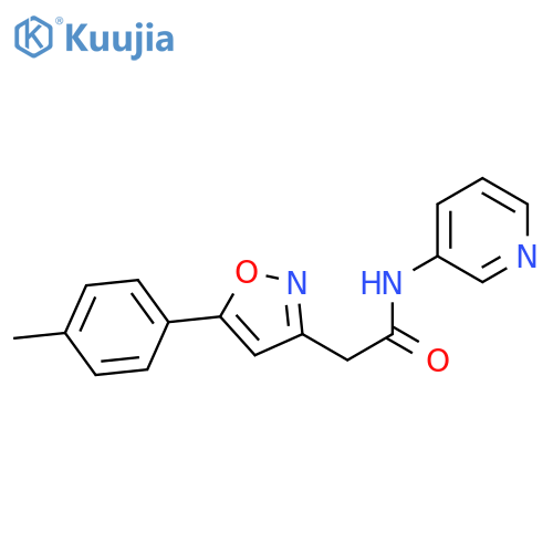 2-5-(4-methylphenyl)-1,2-oxazol-3-yl-N-(pyridin-3-yl)acetamide structure