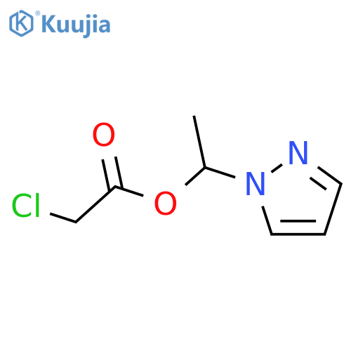 Acetic acid, chloro-, 1-(1H-pyrazol-1-yl)ethyl ester structure