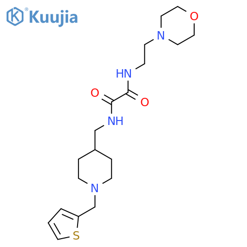 N'-2-(morpholin-4-yl)ethyl-N-({1-(thiophen-2-yl)methylpiperidin-4-yl}methyl)ethanediamide structure
