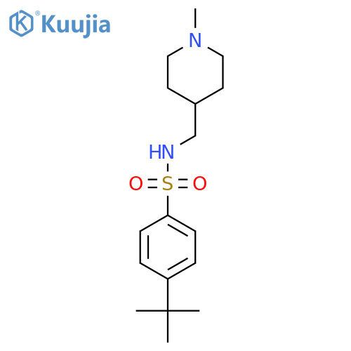 4-tert-butyl-N-(1-methylpiperidin-4-yl)methylbenzene-1-sulfonamide structure