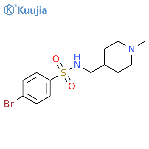 4-bromo-N-(1-methylpiperidin-4-yl)methylbenzene-1-sulfonamide structure
