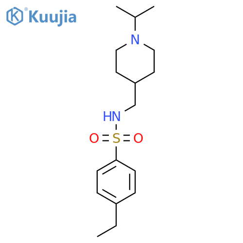 4-ethyl-N-{1-(propan-2-yl)piperidin-4-ylmethyl}benzene-1-sulfonamide structure