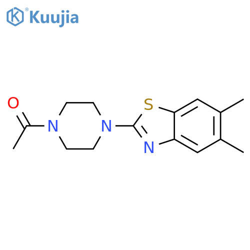 1-4-(5,6-dimethyl-1,3-benzothiazol-2-yl)piperazin-1-ylethan-1-one structure