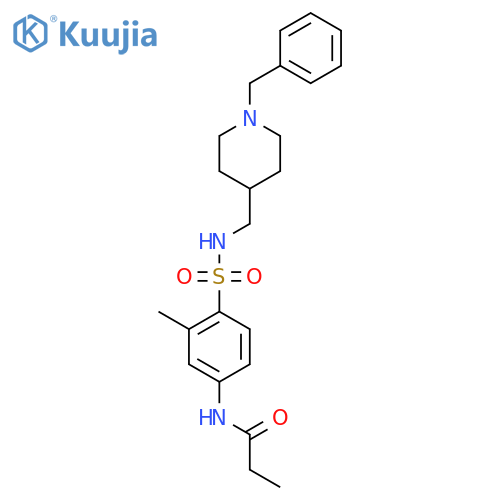 N-(4-{(1-benzylpiperidin-4-yl)methylsulfamoyl}-3-methylphenyl)propanamide structure