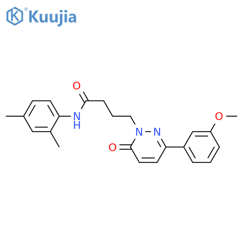 N-(2,4-dimethylphenyl)-4-3-(3-methoxyphenyl)-6-oxo-1,6-dihydropyridazin-1-ylbutanamide structure
