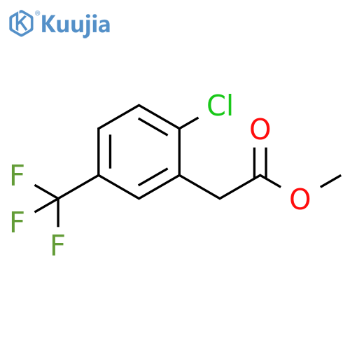 Benzeneacetic acid, 2-chloro-5-(trifluoromethyl)-, methyl ester structure