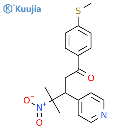 1-Pentanone, 4-methyl-1-[4-(methylthio)phenyl]-4-nitro-3-(4-pyridinyl)- structure
