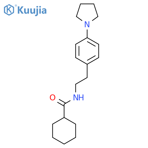N-{2-4-(pyrrolidin-1-yl)phenylethyl}cyclohexanecarboxamide structure