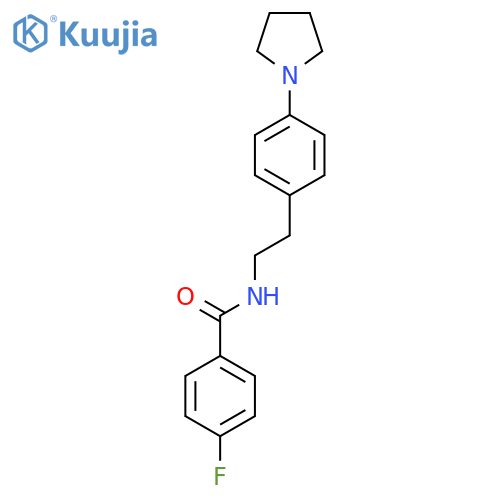 4-fluoro-N-{2-4-(pyrrolidin-1-yl)phenylethyl}benzamide structure