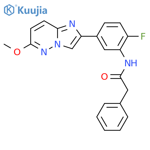 N-(2-fluoro-5-{6-methoxyimidazo1,2-bpyridazin-2-yl}phenyl)-2-phenylacetamide structure