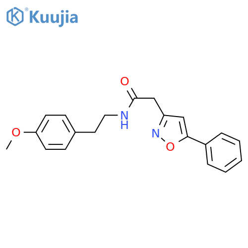N-2-(4-methoxyphenyl)ethyl-2-(5-phenyl-1,2-oxazol-3-yl)acetamide structure