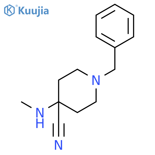 1-Benzyl-4-(methylamino)-4-piperidinecarbonitrile structure