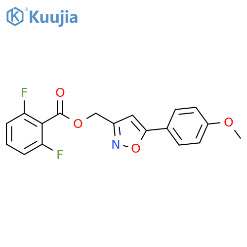 5-(4-methoxyphenyl)-1,2-oxazol-3-ylmethyl 2,6-difluorobenzoate structure
