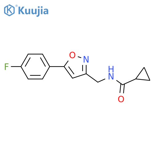N-{5-(4-fluorophenyl)-1,2-oxazol-3-ylmethyl}cyclopropanecarboxamide structure