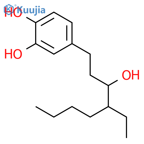 1,2-Benzenediol, 4-(4-ethyl-3-hydroxyoctyl)- structure