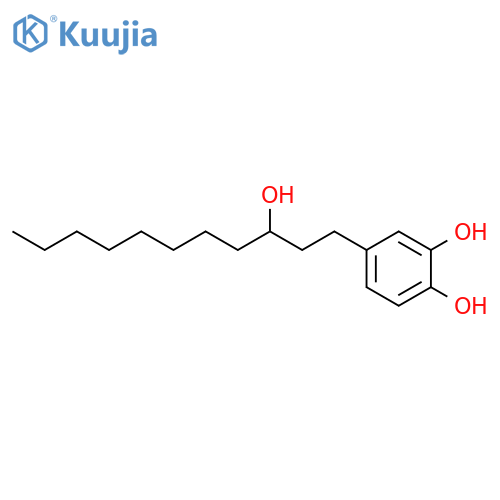 1,2-Benzenediol, 4-(3-hydroxyundecyl)- structure
