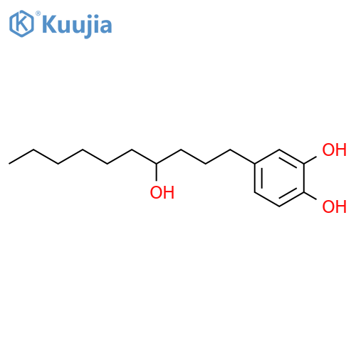 1,2-Benzenediol, 4-(4-hydroxydecyl)- structure