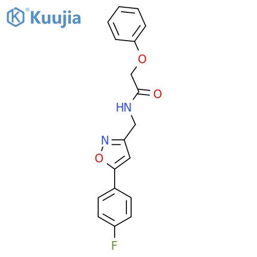 N-{5-(4-fluorophenyl)-1,2-oxazol-3-ylmethyl}-2-phenoxyacetamide structure