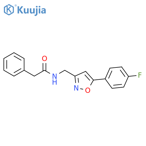 N-{5-(4-fluorophenyl)-1,2-oxazol-3-ylmethyl}-2-phenylacetamide structure