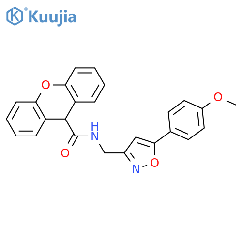 N-{5-(4-methoxyphenyl)-1,2-oxazol-3-ylmethyl}-9H-xanthene-9-carboxamide structure