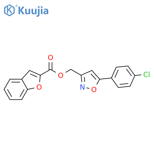 5-(4-chlorophenyl)-1,2-oxazol-3-ylmethyl 1-benzofuran-2-carboxylate structure
