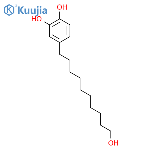 1,2-Benzenediol, 4-(10-hydroxydecyl)- structure