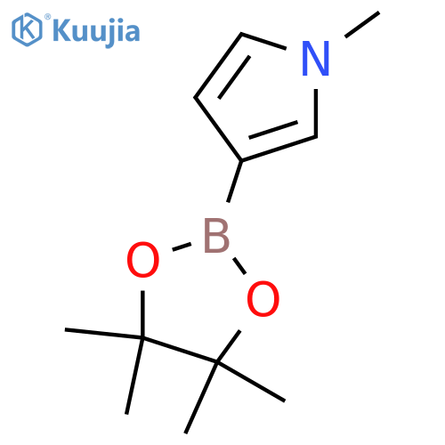 1-methyl-3-(tetramethyl-1,3,2-dioxaborolan-2-yl)-1H-pyrrole structure