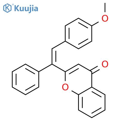 4H-1-Benzopyran-4-one, 2-[2-(4-methoxyphenyl)-1-phenylethenyl]- structure