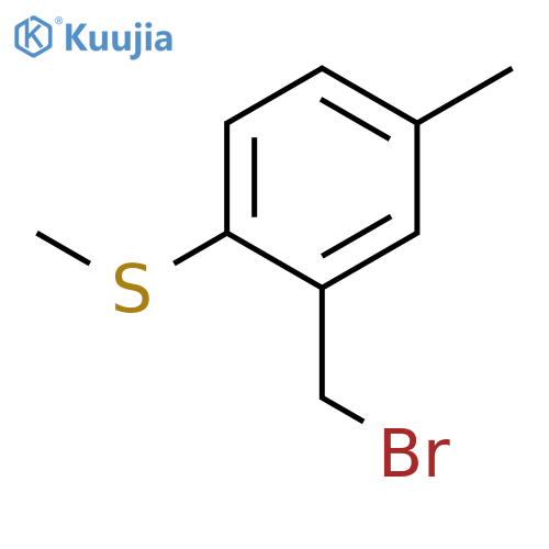 Benzene, 2-(bromomethyl)-4-methyl-1-(methylthio)- structure