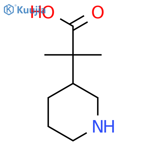 2-Methyl-2-(piperidin-3-yl)propanoic acid structure
