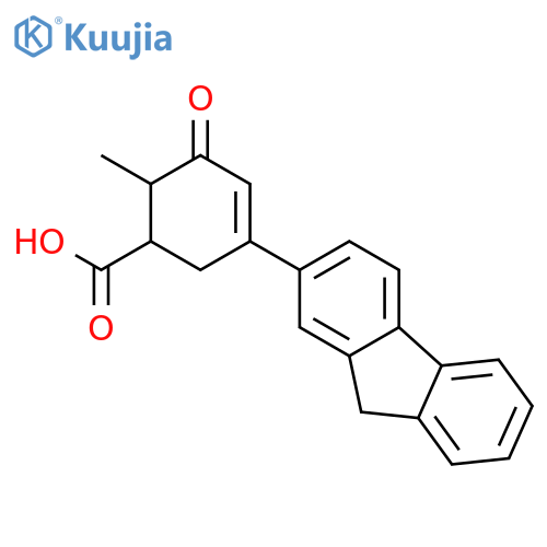 3-Cyclohexene-1-carboxylic acid, 3-(9H-fluoren-2-yl)-6-methyl-5-oxo- structure
