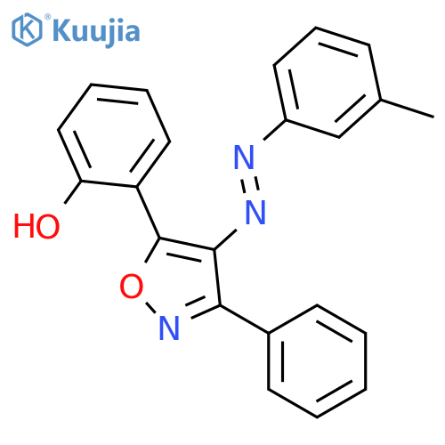 Phenol, 2-[4-[(3-methylphenyl)azo]-3-phenyl-5-isoxazolyl]- structure