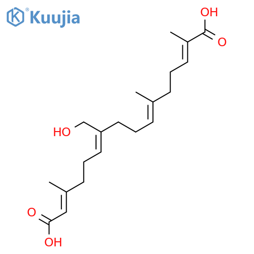 2,6,10,14-Hexadecatetraenedioicacid, 10-(hydroxymethyl)-2,6,14-trimethyl-, (E,E,Z,E)- (9CI) structure