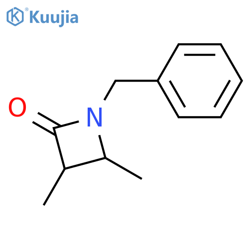 2-Azetidinone, 3,4-dimethyl-1-(phenylmethyl)- structure